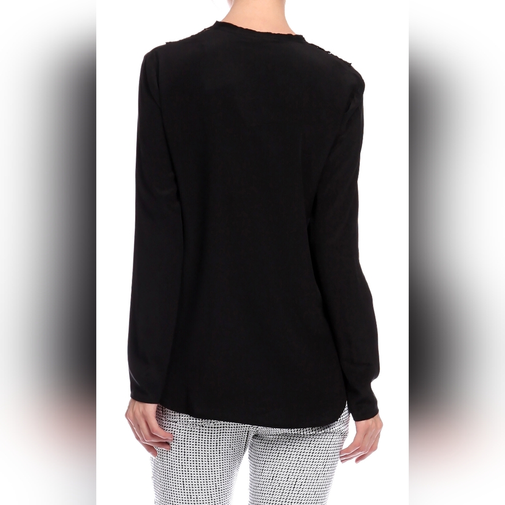 SANDRO | $240 Silk & Lace Blouse - Picture 5 of 5